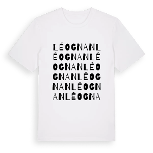 Léognan ordlek t-shirt – ekologisk bomull t-shirt från Pinshirt