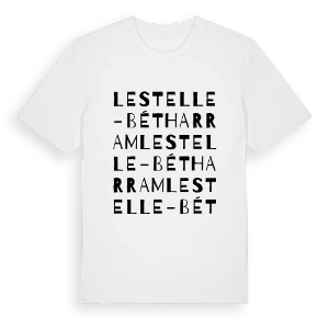 Lestelle-Bétharram ordlek t-shirt – ekologisk bomull t-shirt från Pinshirt