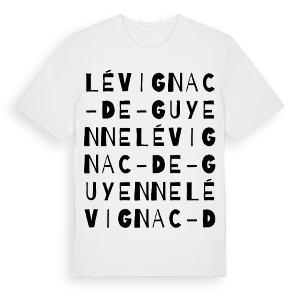 Lévignac-de-Guyenne ordlek t-shirt – ekologisk bomull t-shirt från Pinshirt