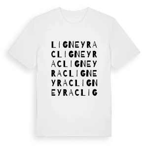 Ligneyrac ordlek t-shirt – ekologisk bomull t-shirt från Pinshirt