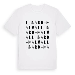 Linard-Malval ordlek t-shirt – ekologisk bomull t-shirt från Pinshirt