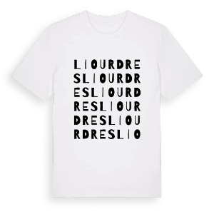 Liourdres ordlek t-shirt – ekologisk bomull t-shirt från Pinshirt