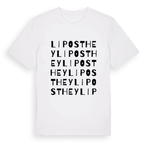 Liposthey ordlek t-shirt – ekologisk bomull t-shirt från Pinshirt
