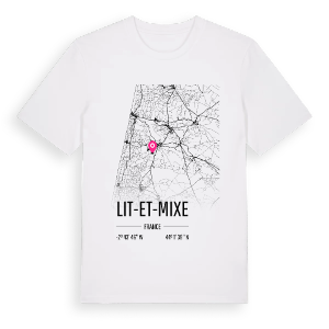 Lit-et-Mixe karta t-shirt – ekologisk bomull t-shirt från Pinshirt