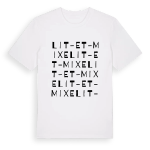 Lit-et-Mixe ordlek t-shirt – ekologisk bomull t-shirt från Pinshirt