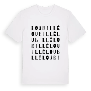 Loubillé ordlek t-shirt – ekologisk bomull t-shirt från Pinshirt