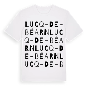 Lucq-de-Béarn ordlek t-shirt – ekologisk bomull t-shirt från Pinshirt