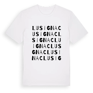 Lusignac ordlek t-shirt – ekologisk bomull t-shirt från Pinshirt