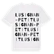 Lusignan-Petit ordlek t-shirt