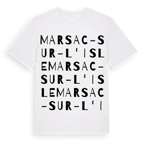 Marsac-sur-l'Isle ordlek t-shirt – ekologisk bomull t-shirt från Pinshirt