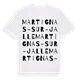 Martignas-sur-Jalle ordlek t-shirt