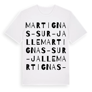 Martignas-sur-Jalle ordlek t-shirt – ekologisk bomull t-shirt från Pinshirt