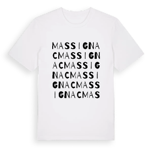 Massignac ordlek t-shirt – ekologisk bomull t-shirt från Pinshirt