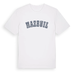 Mazeuil college t-shirt – ekologisk bomull t-shirt från Pinshirt