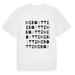 Menditte ordlek t-shirt – ekologisk bomull t-shirt från Pinshirt
