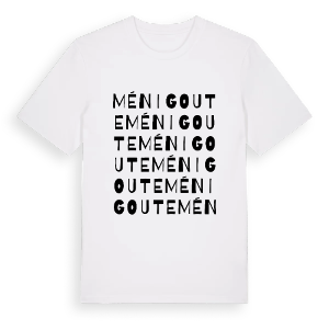 Ménigoute ordlek t-shirt – ekologisk bomull t-shirt från Pinshirt