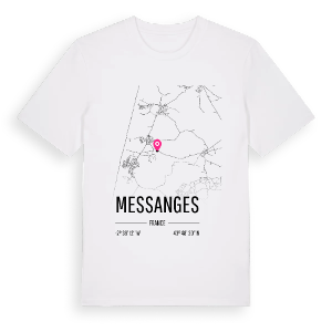 Messanges karta t-shirt – ekologisk bomull t-shirt från Pinshirt
