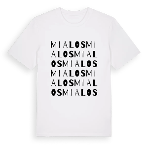 Mialos ordlek t-shirt – ekologisk bomull t-shirt från Pinshirt
