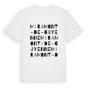 Miramont-de-Guyenne ordlek t-shirt – ekologisk bomull t-shirt från Pinshirt