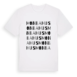 Monbahus ordlek t-shirt – ekologisk bomull t-shirt från Pinshirt