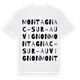 Montagnac-sur-Auvignon ordlek t-shirt