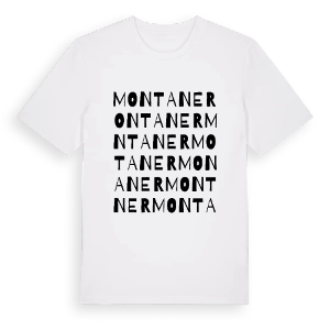 Montaner ordlek t-shirt – ekologisk bomull t-shirt från Pinshirt