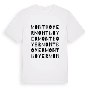 Montboyer ordlek t-shirt – ekologisk bomull t-shirt från Pinshirt