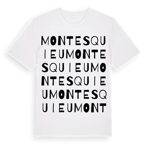 Montesquieu ordlek t-shirt – ekologisk bomull t-shirt från Pinshirt