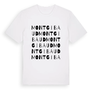 Montgibaud ordlek t-shirt – ekologisk bomull t-shirt från Pinshirt