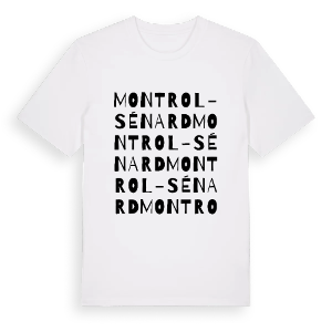 Montrol-Sénard ordlek t-shirt – ekologisk bomull t-shirt från Pinshirt