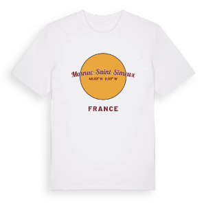Mosnac-Saint-Simeux cirkel t-shirt – ekologisk bomull t-shirt från Pinshirt