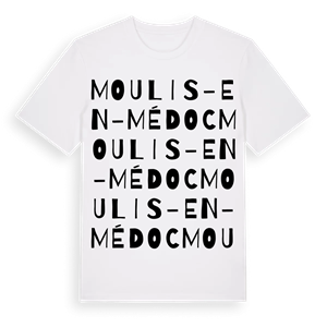 Moulis-en-Médoc ordlek t-shirt – ekologisk bomull t-shirt från Pinshirt