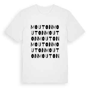 Mouton ordlek t-shirt – ekologisk bomull t-shirt från Pinshirt