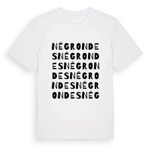 Négrondes ordlek t-shirt – ekologisk bomull t-shirt från Pinshirt