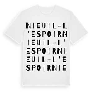 Nieuil-l'Espoir ordlek t-shirt – ekologisk bomull t-shirt från Pinshirt