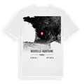 Nouvelle-Aquitaine karta t-shirt