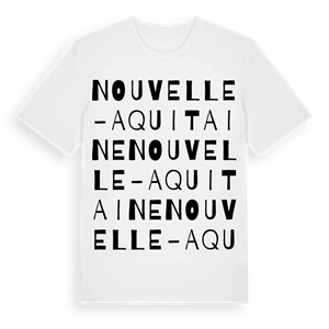 Nouvelle-Aquitaine ordlek t-shirt – ekologisk bomull t-shirt från Pinshirt