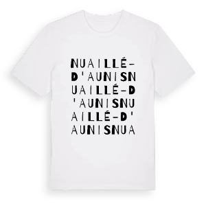 Nuaillé-d'Aunis ordlek t-shirt – ekologisk bomull t-shirt från Pinshirt