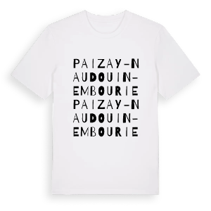 Paizay-Naudouin-Embourie ordlek t-shirt – ekologisk bomull t-shirt från Pinshirt