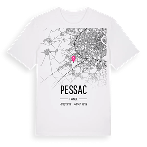 Pessac karta t-shirt – ekologisk bomull t-shirt från Pinshirt