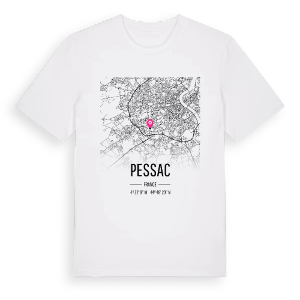 Pessac karta t-shirt – ekologisk bomull t-shirt från Pinshirt