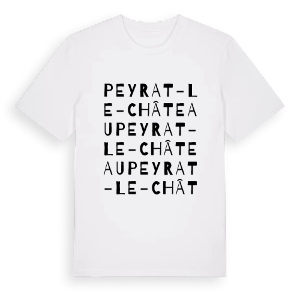 Peyrat-le-Château ordlek t-shirt – ekologisk bomull t-shirt från Pinshirt