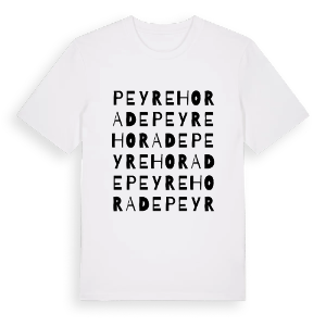 Peyrehorade ordlek t-shirt – ekologisk bomull t-shirt från Pinshirt