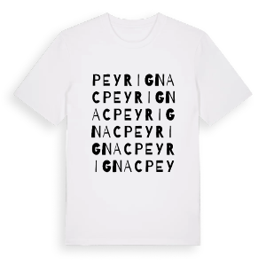 Peyrignac ordlek t-shirt – ekologisk bomull t-shirt från Pinshirt