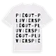 Piégut-Pluviers ordlek t-shirt