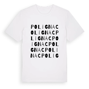 Polignac ordlek t-shirt – ekologisk bomull t-shirt från Pinshirt