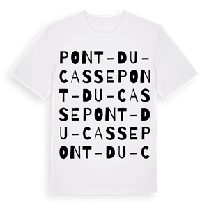 Pont-du-Casse ordlek t-shirt – ekologisk bomull t-shirt från Pinshirt