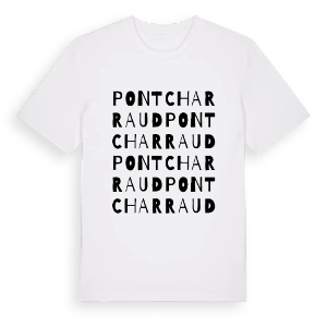 Pontcharraud ordlek t-shirt – ekologisk bomull t-shirt från Pinshirt