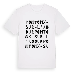 Pontonx-sur-l'Adour ordlek t-shirt – ekologisk bomull t-shirt från Pinshirt