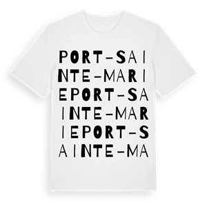 Port-Sainte-Marie ordlek t-shirt – ekologisk bomull t-shirt från Pinshirt